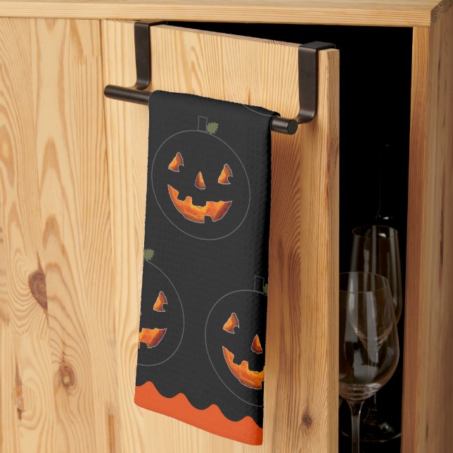 Toalla de cocina decoración de Halloween (Pliegue de tercios)