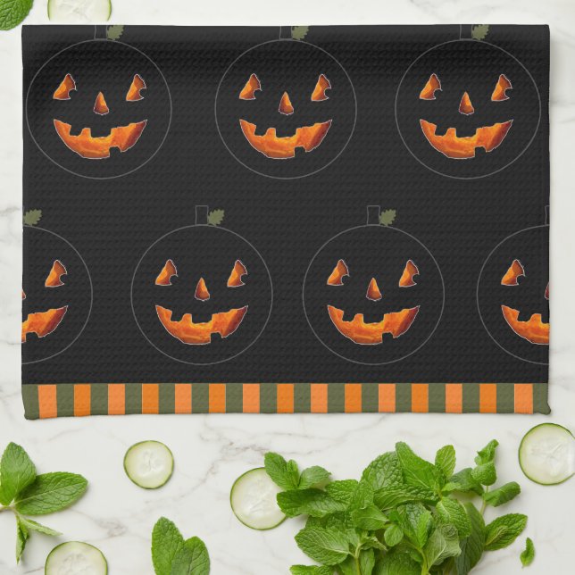 Toalla de cocina decoración de Halloween (Doblado)