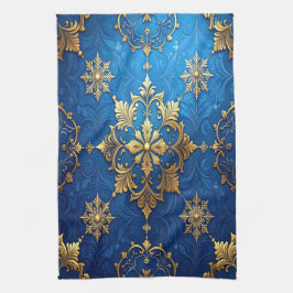 Toalla de cocina decorativa azul para fiestas