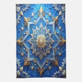Toalla de cocina decorativa azul para fiestas