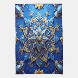 Toalla de cocina decorativa azul para fiestas