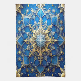 Toalla de cocina decorativa azul para fiestas