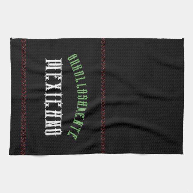 Toalla de cocina decorativa Orgullosamente Mexican (Horizontal)