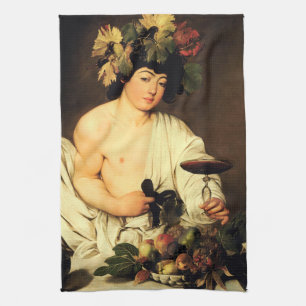 Toalla de cocina del Bacchus de Caravaggio