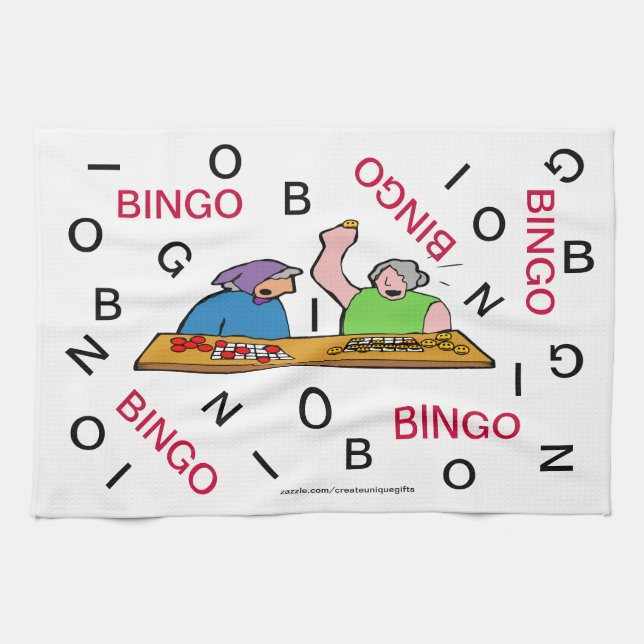 Toalla de cocina del bingo (Horizontal)
