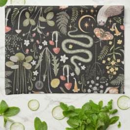 Toalla de cocina del bosque oscuro