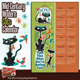 Toalla de cocina del calendario de gatos de mediad