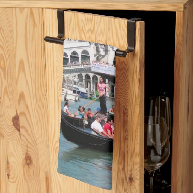 Toalla de cocina del Canal de Venecia (Pliegue de tercios)