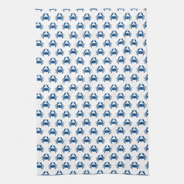 Toalla de cocina del cangrejo azul (Vertical)
