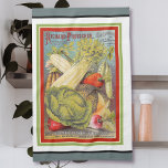 Toalla de cocina del catálogo de semillas de época<br><div class="desc">Personalice esta toalla de cocina con tema vegetal de jardín con su propio texto. Impreso con una colorida imagen de portada del catálogo de semillas de cosecha vintage y espacio para su nombre u otra frase de texto en tipografía estilizada. Vea muchos otros elementos de coordinación de esta colección.</div>