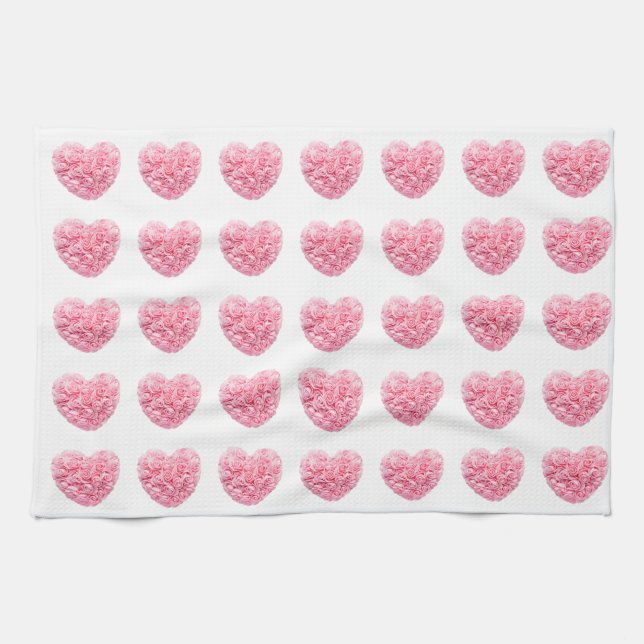 Toalla de cocina del corazón (Horizontal)