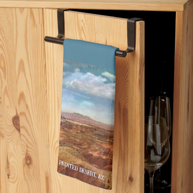 Toalla de cocina del desierto pintada (Pliegue de tercios)