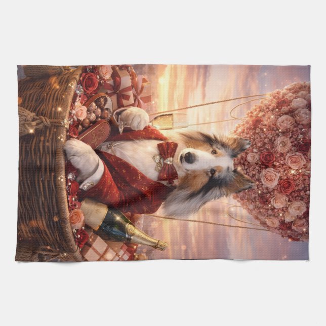 Toalla de cocina del día de San Valentín (Horizontal)