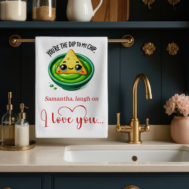 Toalla de cocina del Día de San Valentín linda Cit (Cute Valentine Kitchen Towel Funny Food Quotes)