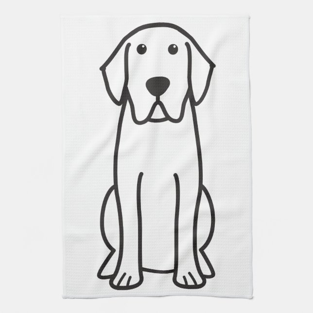 Toalla de cocina del dibujo animado del perro del (Vertical)