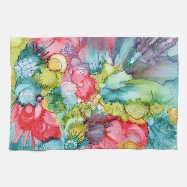 Toalla de cocina del Doodle de Swoosh (Horizontal)