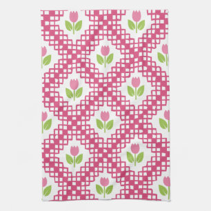 Toalla de cocina del estampado de flores