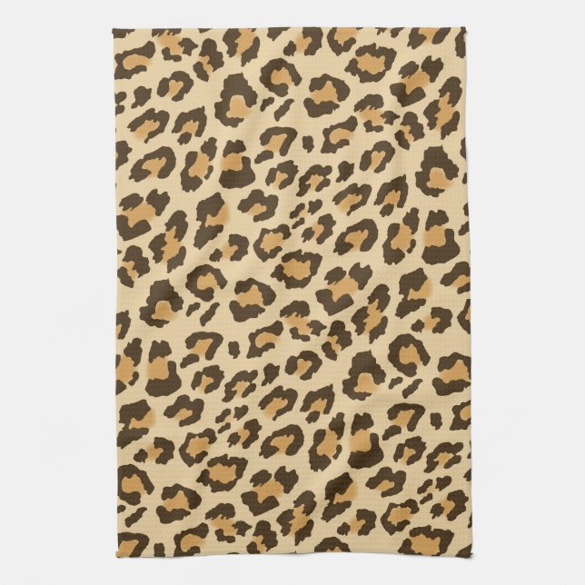Toalla de cocina del estampado leopardo (Vertical)