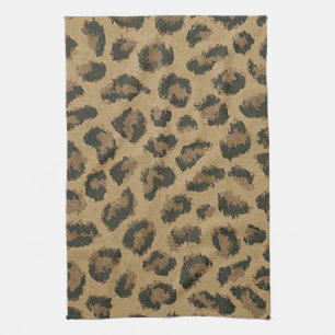 Toalla de cocina del estampado leopardo