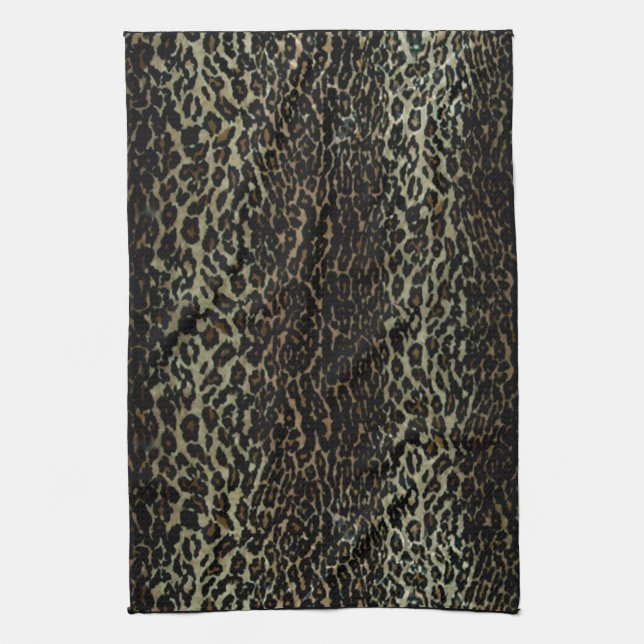 Toalla de cocina del estampado leopardo (Vertical)