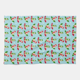 Toalla de cocina del Golden Dog Winter Sled Day