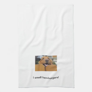 Toalla de cocina del golden retriever, huelo las