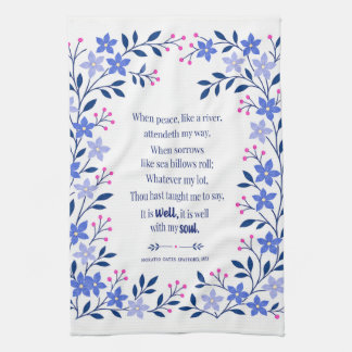 Toalla de cocina del himno It is Well | Regalo de 