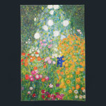 Toalla de cocina del jardín de flores de Gustavo<br><div class="desc">Toalla de cocina del jardín de flores de Gustavo Klimt. Pintura al óleo en lona a partir de 1907. Terminado durante su fase de oro, el jardín de flores es una de las pinturas del paisaje más famosas de Klimt. La explosión de colores del verano adelante en este trabajo con...</div>