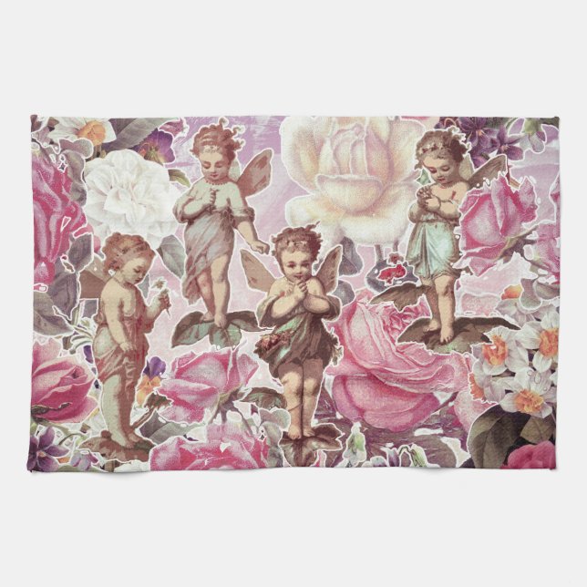 Toalla de cocina del jardín del Victorian 16" x (Horizontal)