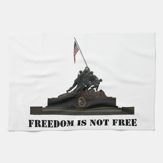 Toalla de cocina del monumento de guerra del (Horizontal)