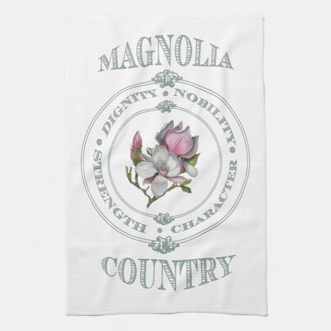 Toalla de cocina del país de la magnolia (Vertical)