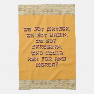 Toalla de cocina del Passover de Punny con la