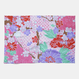 Toalla de cocina del patrón Sakura japonés