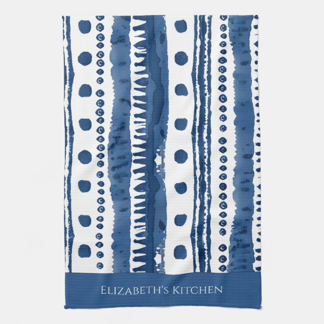 Toalla de cocina del patrón Sashiko (Vertical)