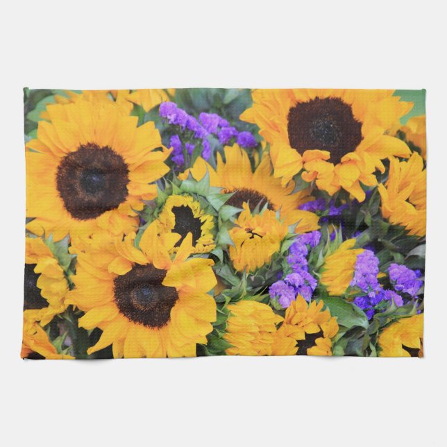 Toalla de cocina del ramo del girasol (Horizontal)