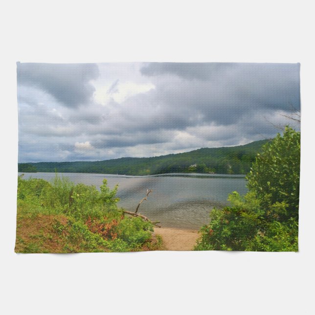 Toalla de cocina del río Connecticut (Horizontal)