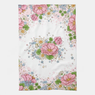 Toalla de cocina del rosa de té (rosa)