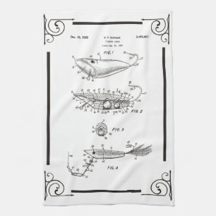 toalla de cocina del señuelo de 1969 de la patent