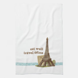 Toalla de cocina del té de la torre Eiffel de