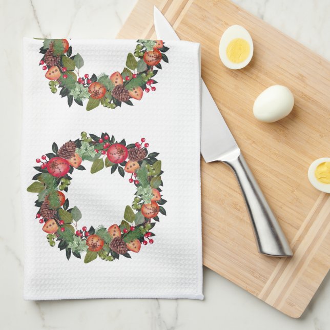 Toalla de cocina, diseño de Navidad, artículos par (Doblado Cuarto)
