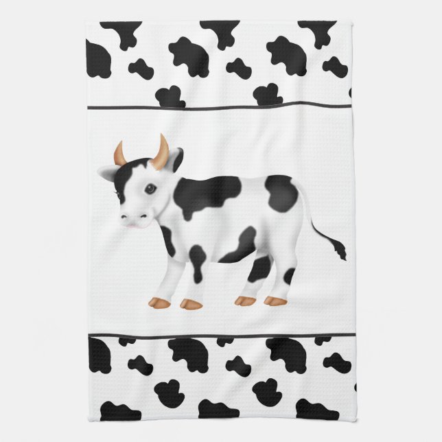 Toalla de cocina divertida Country Cow (Vertical)