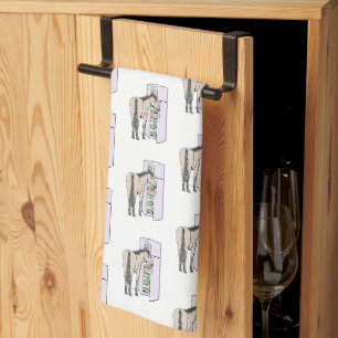 Toalla de Cocina Divertida para Amantes de Caballo