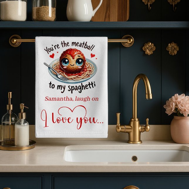 Toalla de cocina divertida para San Valentín regal (Funny Food Valentine Kitchen Towel Love Gift)