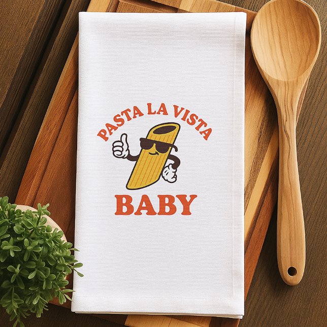 Toalla de cocina divertida Pasta La Vista | Pun it (Subido por el creador)