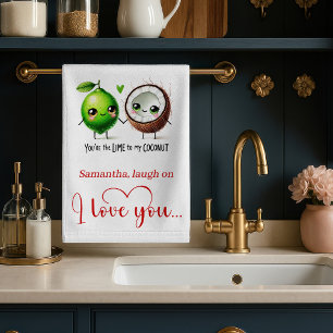 Toalla de cocina divertida regalo de amor con esti