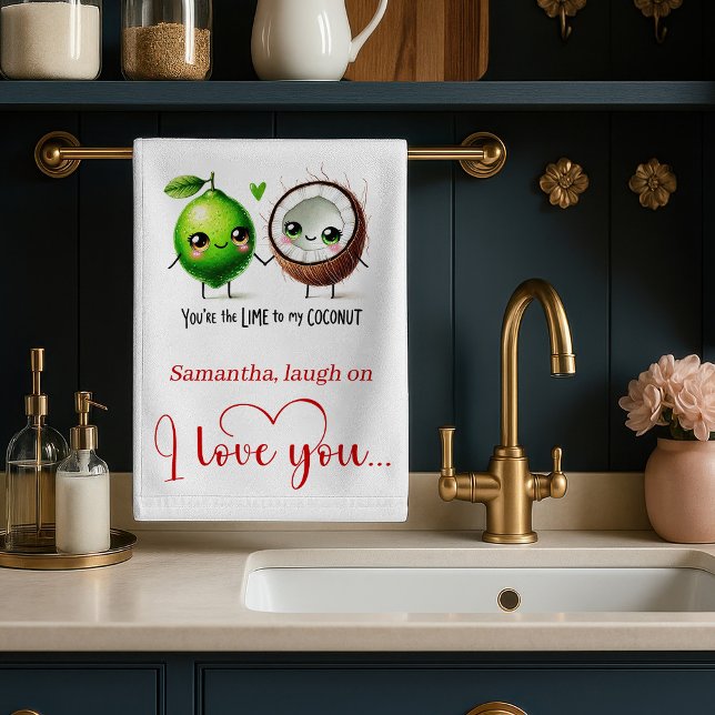 Toalla de cocina divertida regalo de amor con esti (Stylish Love Gift Funny Food Kitchen Towel)