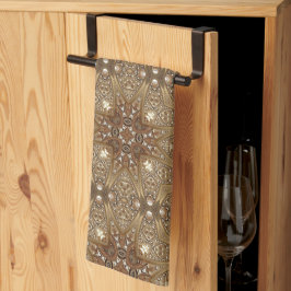 Toalla de cocina dorada ornamentada