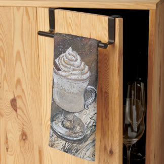 Toalla de Cocina dorada y de especias de calabaza