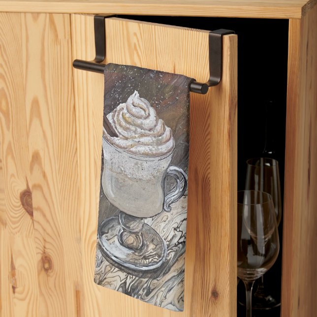 Toalla de Cocina dorada y de especias de calabaza (Pliegue de tercios)