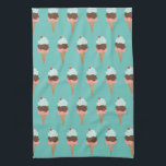Toalla de cocina dulce de cono de helado triple<br><div class="desc">¡A todos les encanta el helado! Dé el regalo de esta linda toalla de cocina con una cuchara triple de helado con cereza encima! Revisa mi tienda por muchos más colores y patrones!</div>